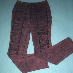 GLO skinny stone wash pleat detail down front of jeans Y2K vintage NEW size 5